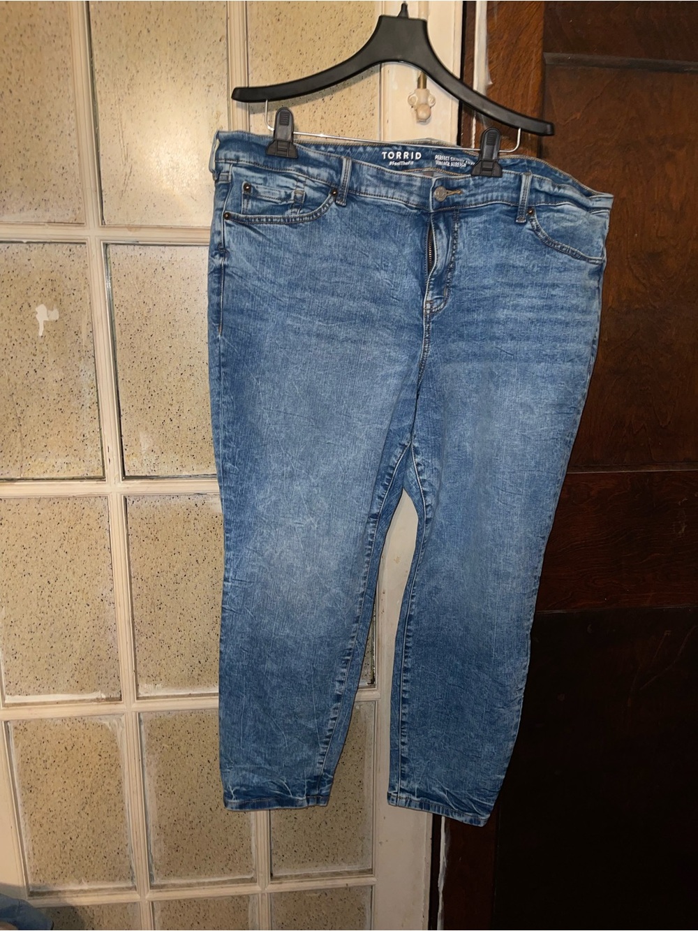 Torrid Women's Blue Prrfect Skinny Ankle Vintage Stretch Denim Jeans - Size 22R